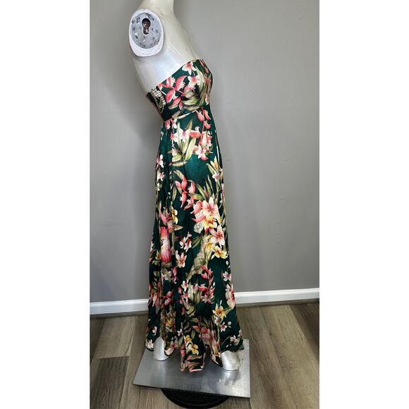 Zimmermann Floral Strapless Smocked Back Linen August Maxi Dress AU 0/US 4 $725 - Picture 7 of 11